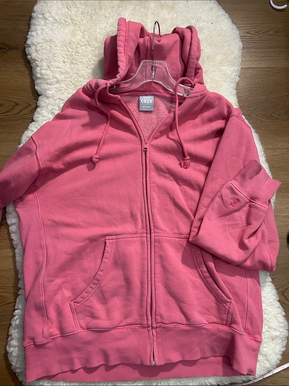 TNA Pink zip up small 23” Ptp